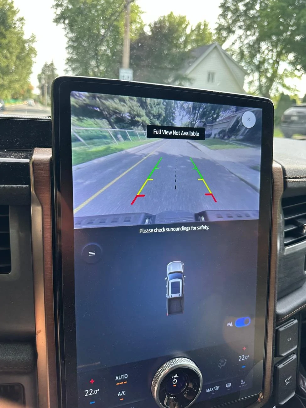 Ford F-150 Lightning Using backup camera while rear window blocked by tonneau cover IMG_6886