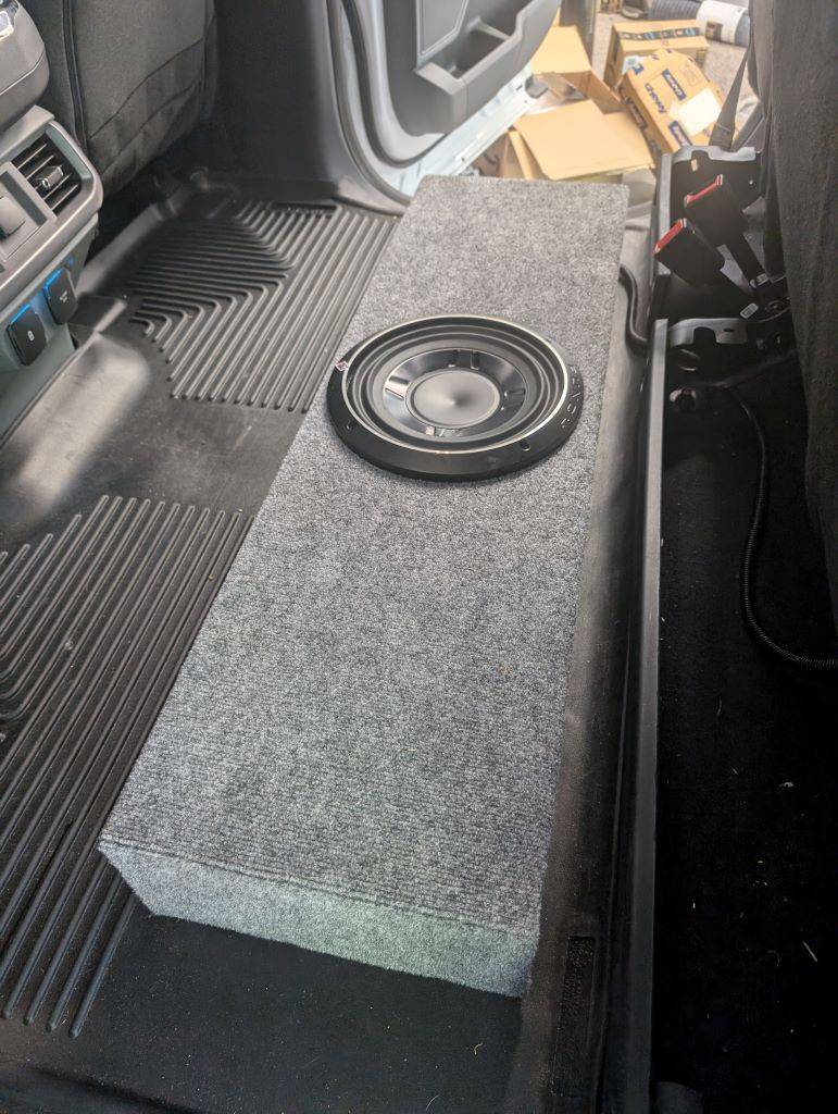 Ford F-150 Lightning Audio Upgrade For Stock 6-Speaker Sound System - My Solution subbox