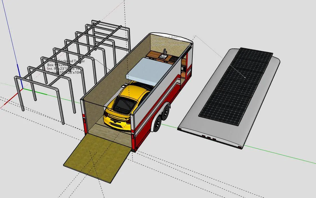 Ford F-150 Lightning Mobile Overlanding Charging station build with Victron this time sketchup car carrier 01