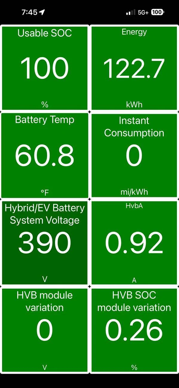 Ford F-150 Lightning Full charge but below 131 KW of usable power IMG_6948