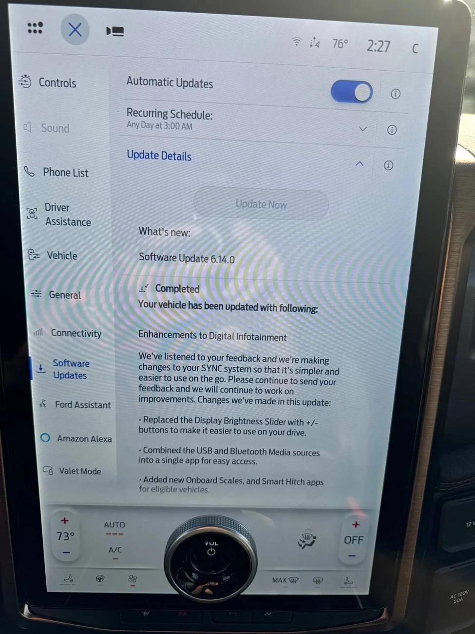 Ford F-150 Lightning OTA Software Update 10.1.1 - Enhanced Connectivity and Power Management IMG_2807
