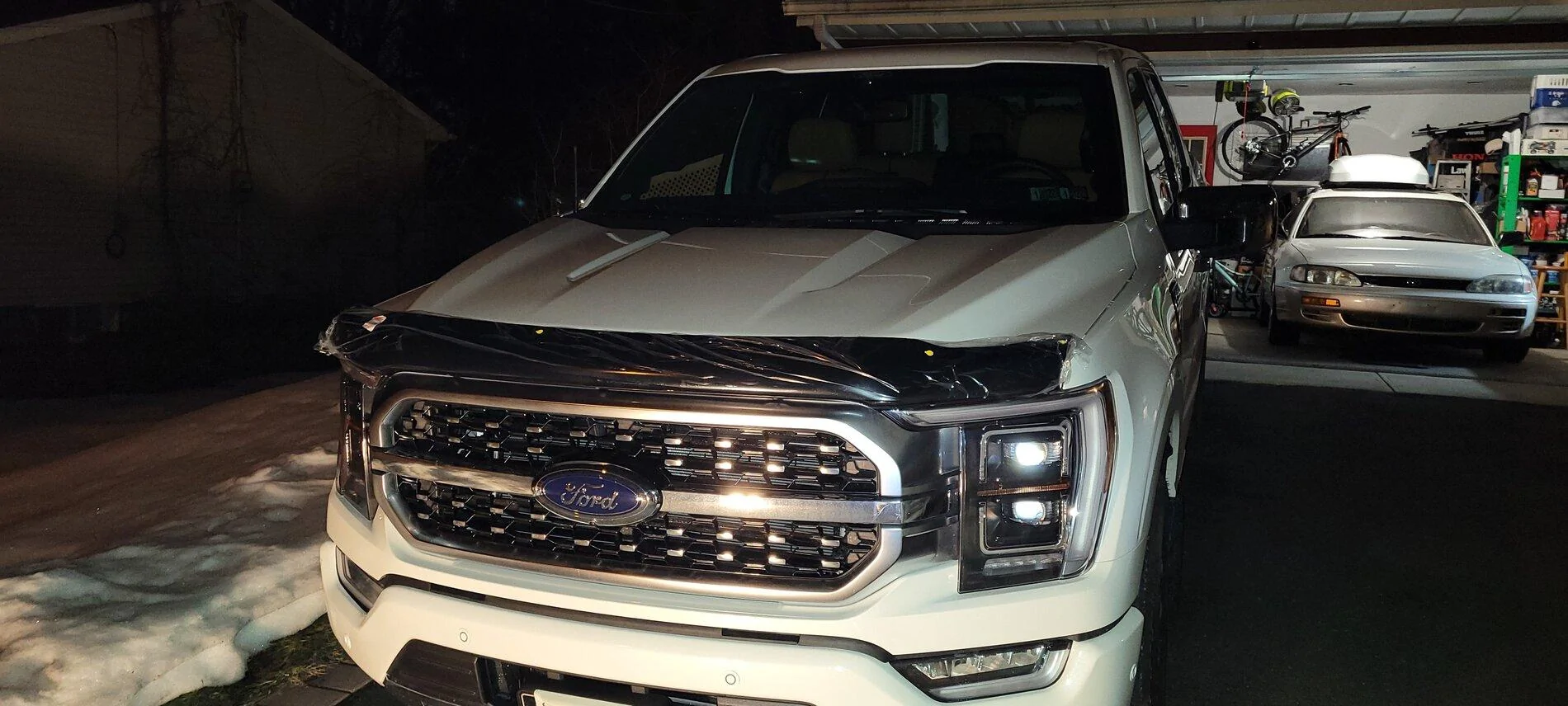 Ford F-150 Lightning Hood Deflector Installation - DIY Writeup 20210226_194636