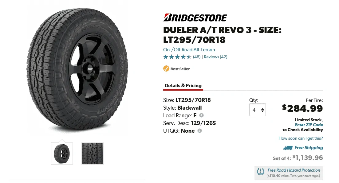 Ford F-150 Lightning Bridgestone Dueler A/T Revo 3 feedback? 1614607212948