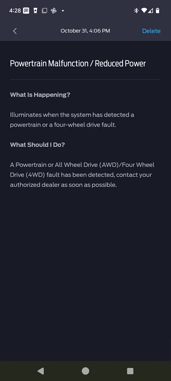 Ford F-150 Lightning Powertrain Malfunction/ Reduced Power 1000027567