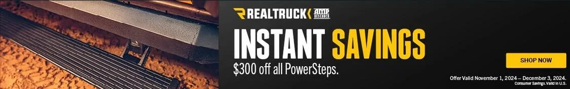 Ford F-150 Lightning Save $300 on Powered Steps | Save up to $400 Bed Covers RT-AMP
