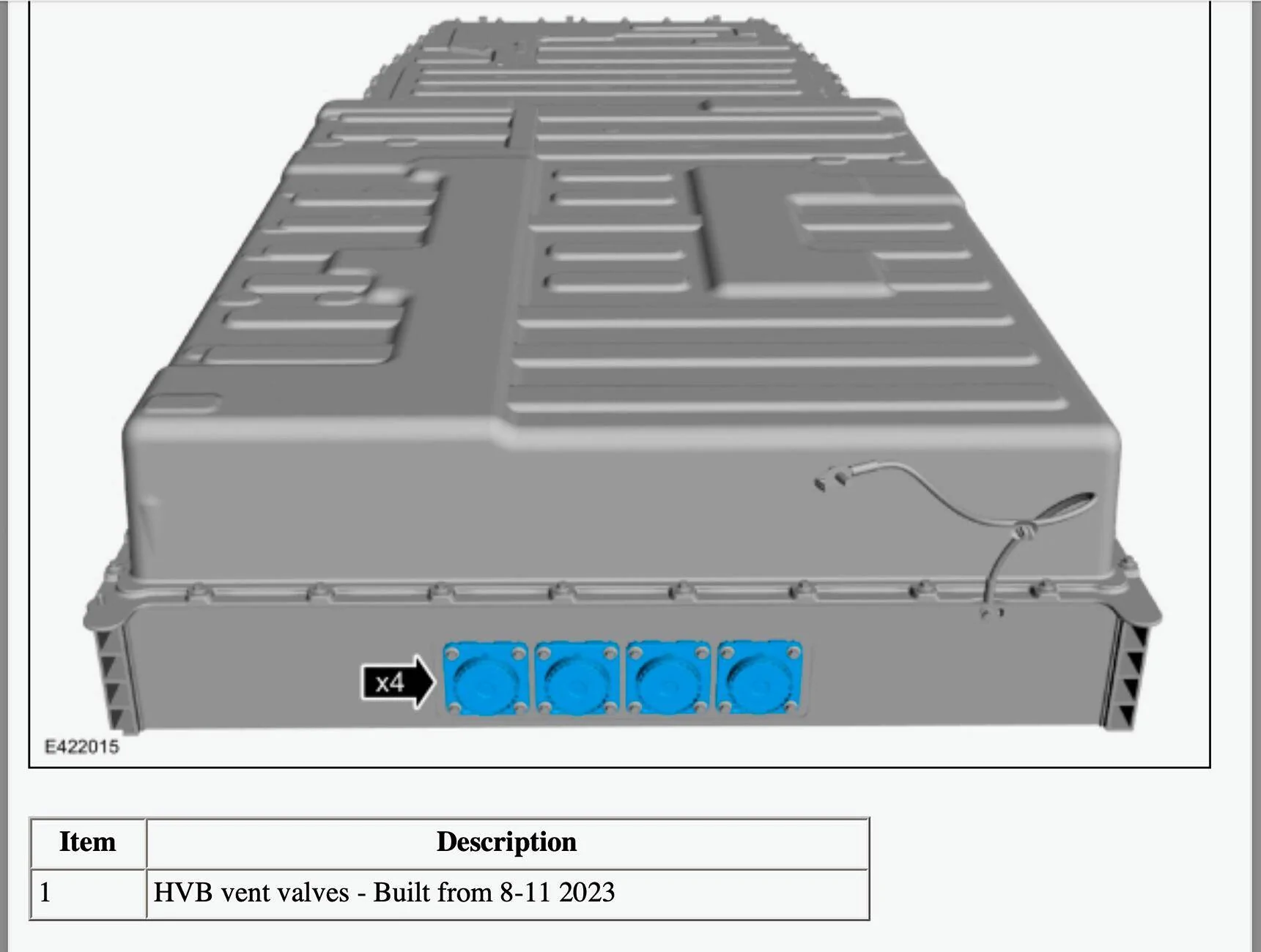 Ford F-150 Lightning 2023 battery updates discovered in service manual HVB vent valves