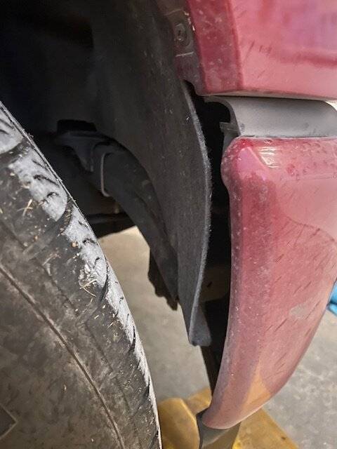 Ford F-150 Lightning Wheel Well Liner Misshapen/Misaligned flap_ps