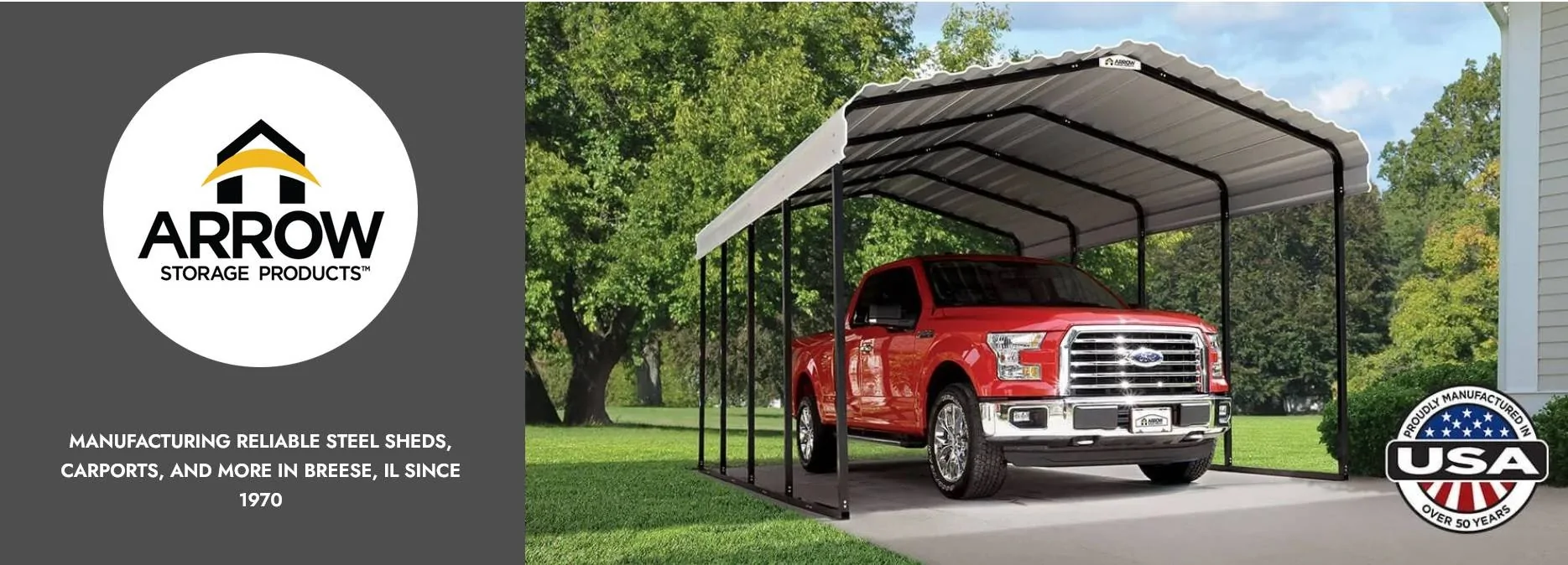Ford F-150 Lightning Garage too small. Anyone park outside? In the snow? Arrow Carport imag