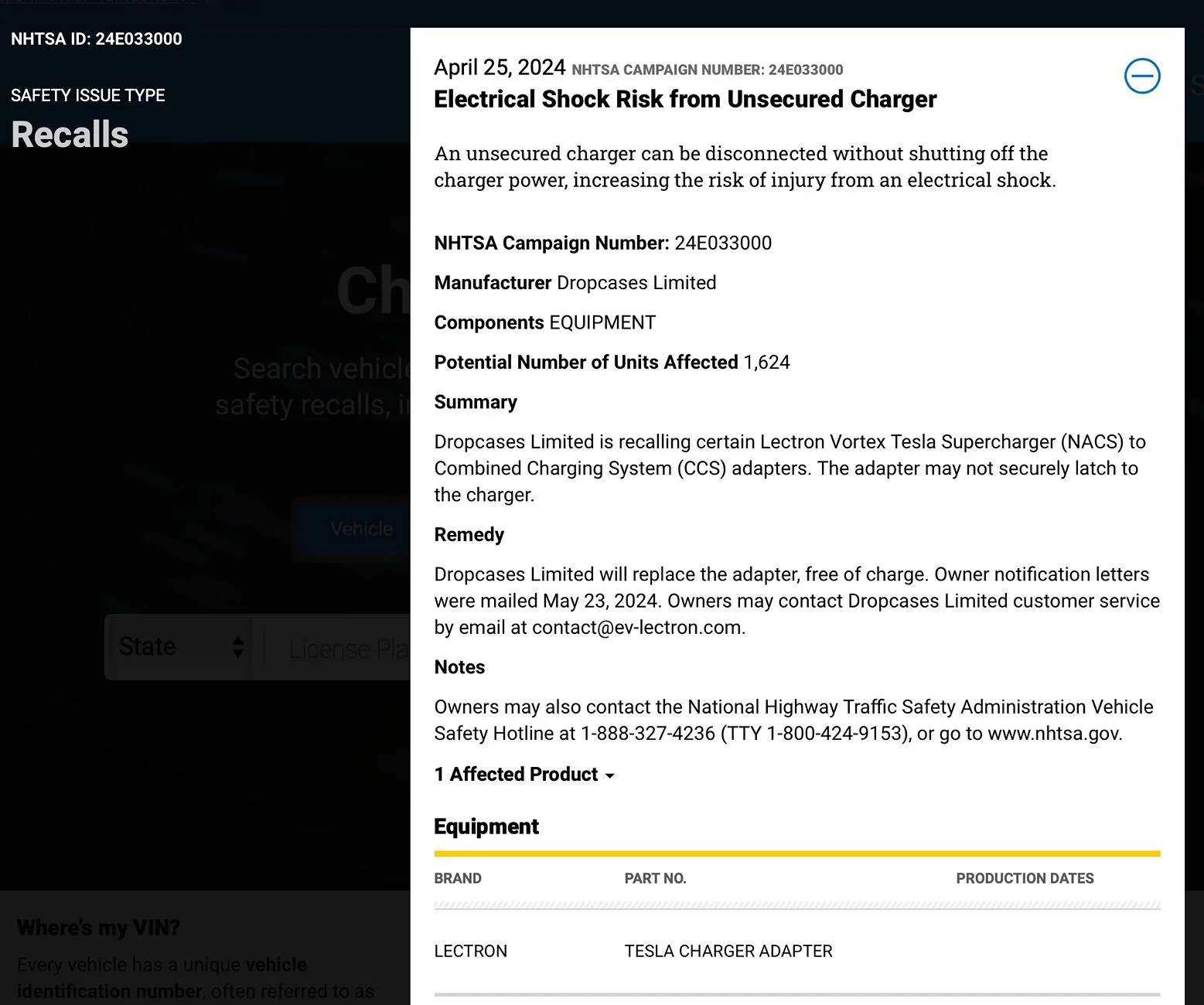 Ford F-150 Lightning Bought a Lectron off Amazon - 2 days later got this safety notice Screen Shot 2024-11-15 at 11.30.40 AM