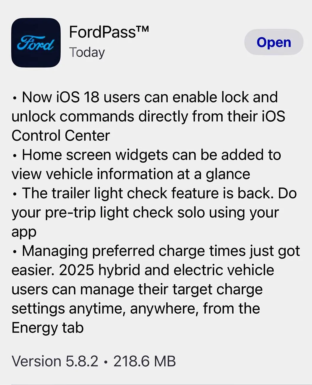 Ford F-150 Lightning FordPass 5.8.0 | 5.8.1 post-26 | 5.8.3 post-38 for iOS IMG_3099