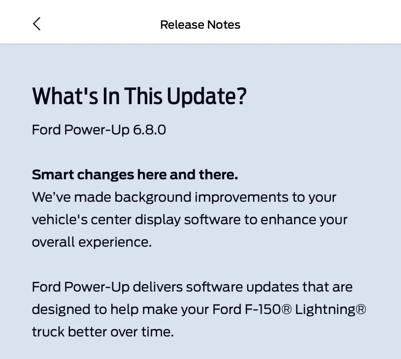 Ford F-150 Lightning Power-Up OTA 6.8.0 - Smart Changes: Center Screen IMG_9511