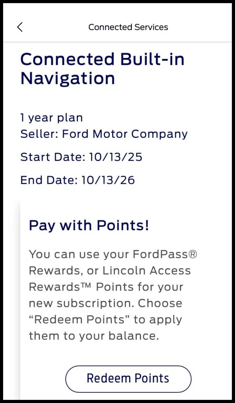 Ford F-150 Lightning Connected Built-in Navigation Renewal Nav renewal 3