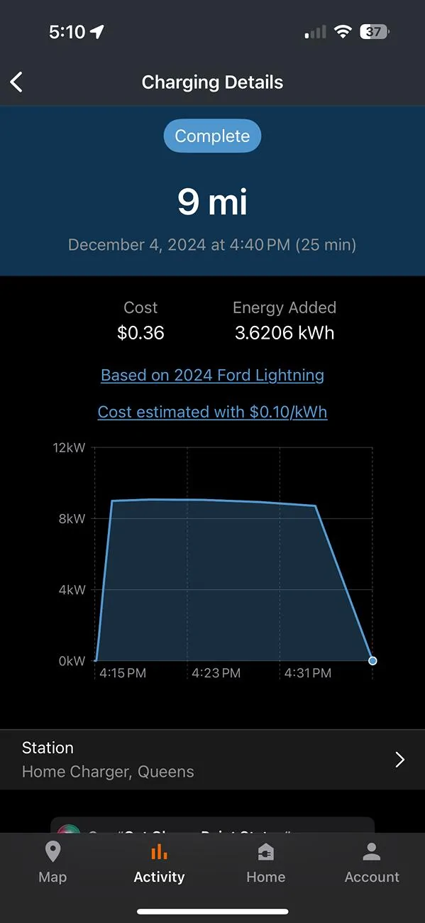 Ford F-150 Lightning ChargePoint HomeFlex HARDWIRED 80amps IMG_1890