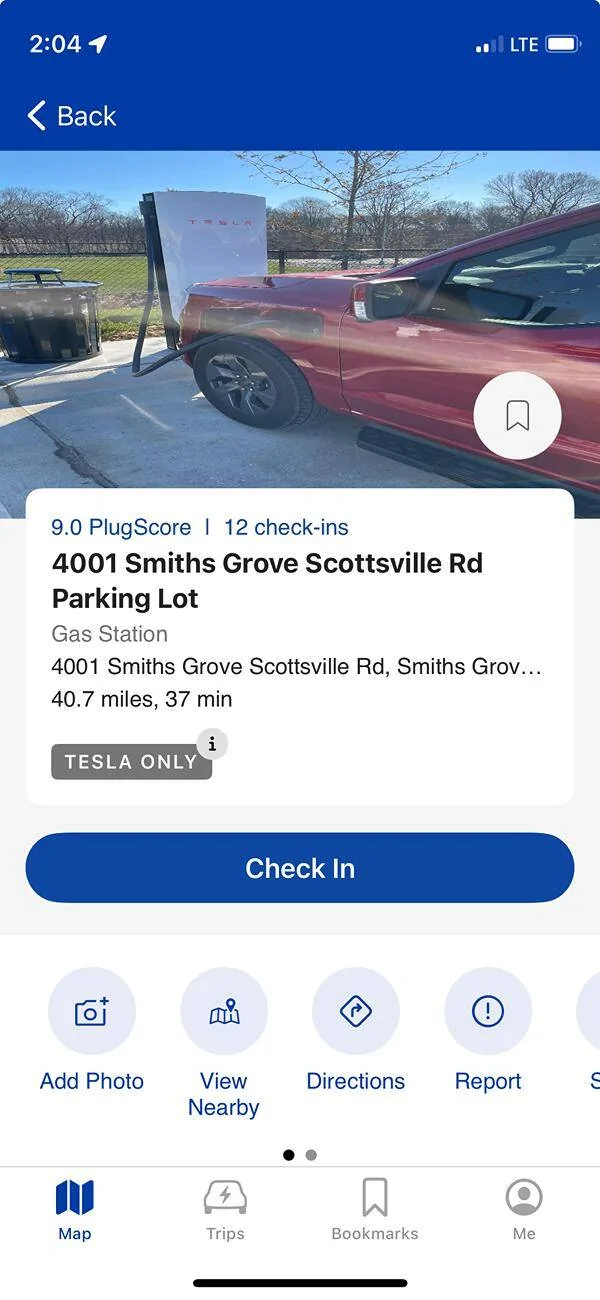 Ford F-150 Lightning PlugShare shows NACS/Tesla supercharger--but Tesla doesn't 1733515520007-yd