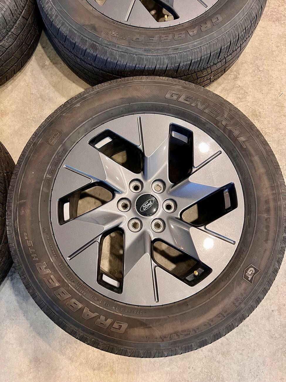 Ford F-150 Lightning 20” Lariat Wheels, TPMS, Lugs, and General Grabber 6/32”. $900 OBO IMG_6056