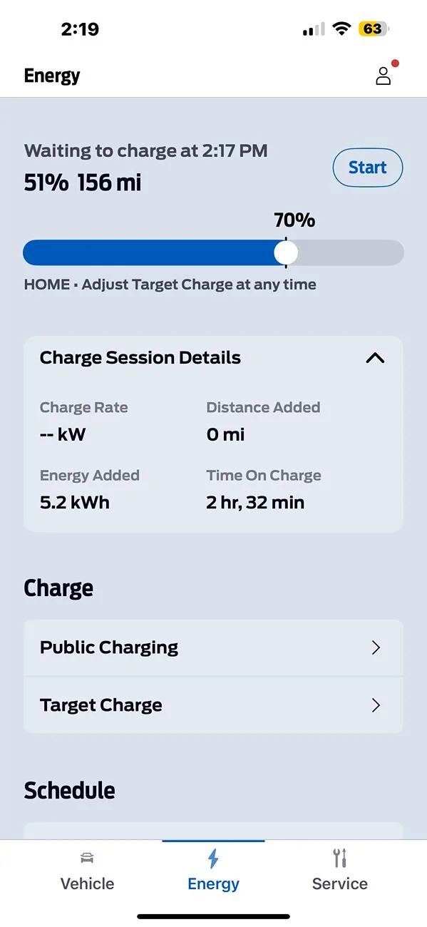 Ford F-150 Lightning One-Time Charge - "Adjust Target Charge At Any Time" Doesn't Work in iOS FordPass v5.9 IMG_1142