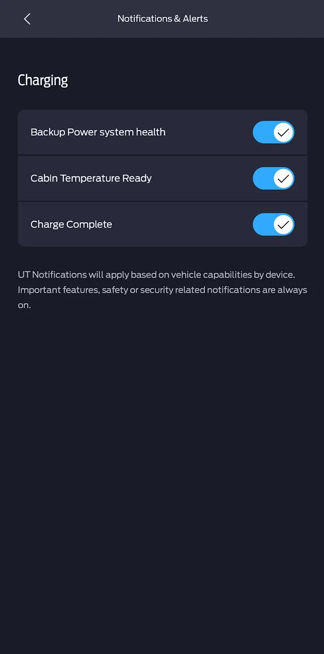 Ford F-150 Lightning Fordpass app missing notification option for "charger error" Screenshot 2024-12-24 at 6.05.36 PM