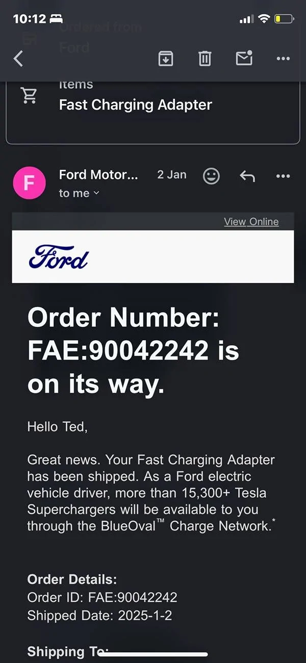 Ford F-150 Lightning ✅ Ford Resumes Shipping NACS Charging Adapters (February 2025 batch) IMG_5693