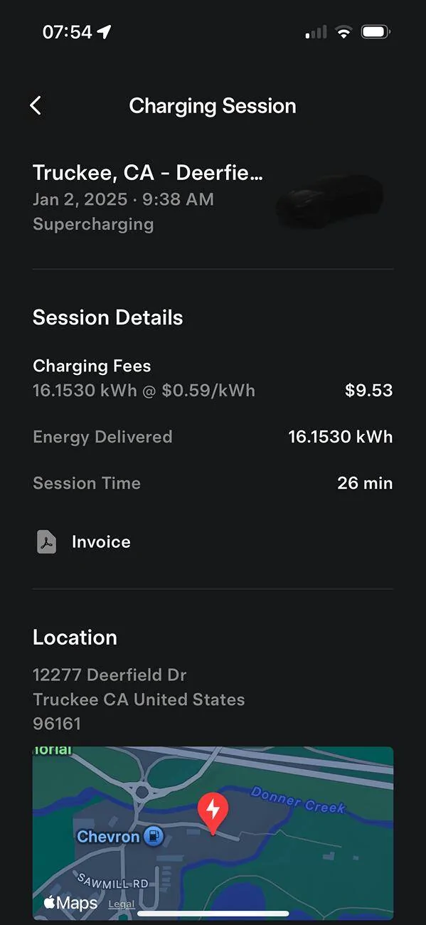 Ford F-150 Lightning Blue Oval charges vs Tesla charge via app IMG_8312