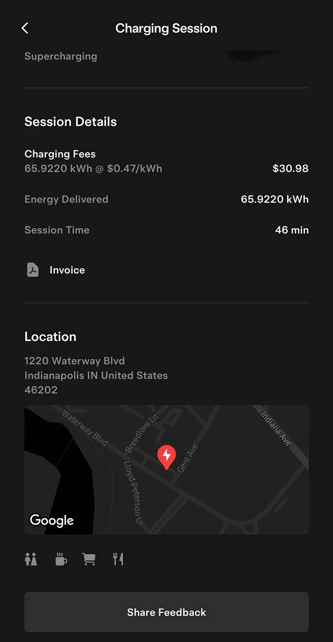 Ford F-150 Lightning Blue Oval charges vs Tesla charge via app Screenshot_20250107_161120_Tesla
