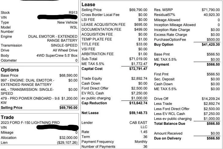 Ford F-150 Lightning January Lease Deal $7,500 bonus cash 1736960699782-y