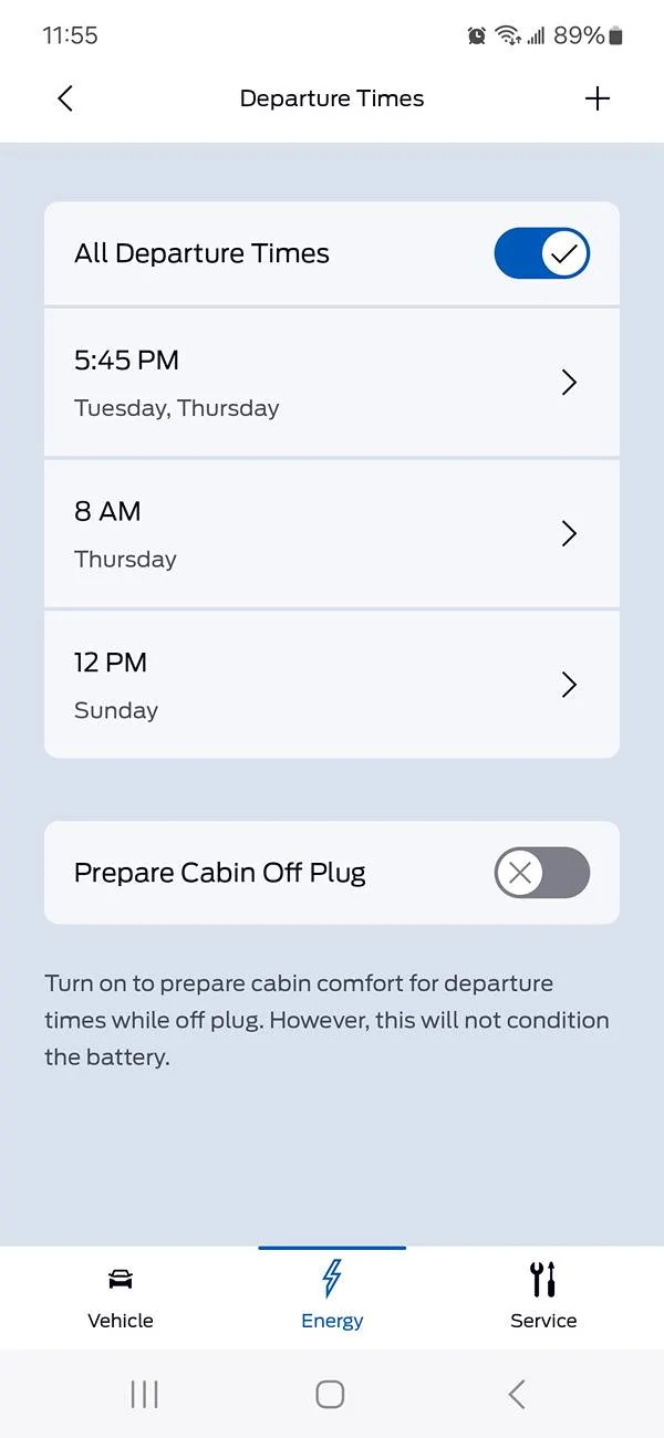 Ford F-150 Lightning Departure Times Just Will Not Work-AGAIN Screenshot_20250122_115518_FordPass