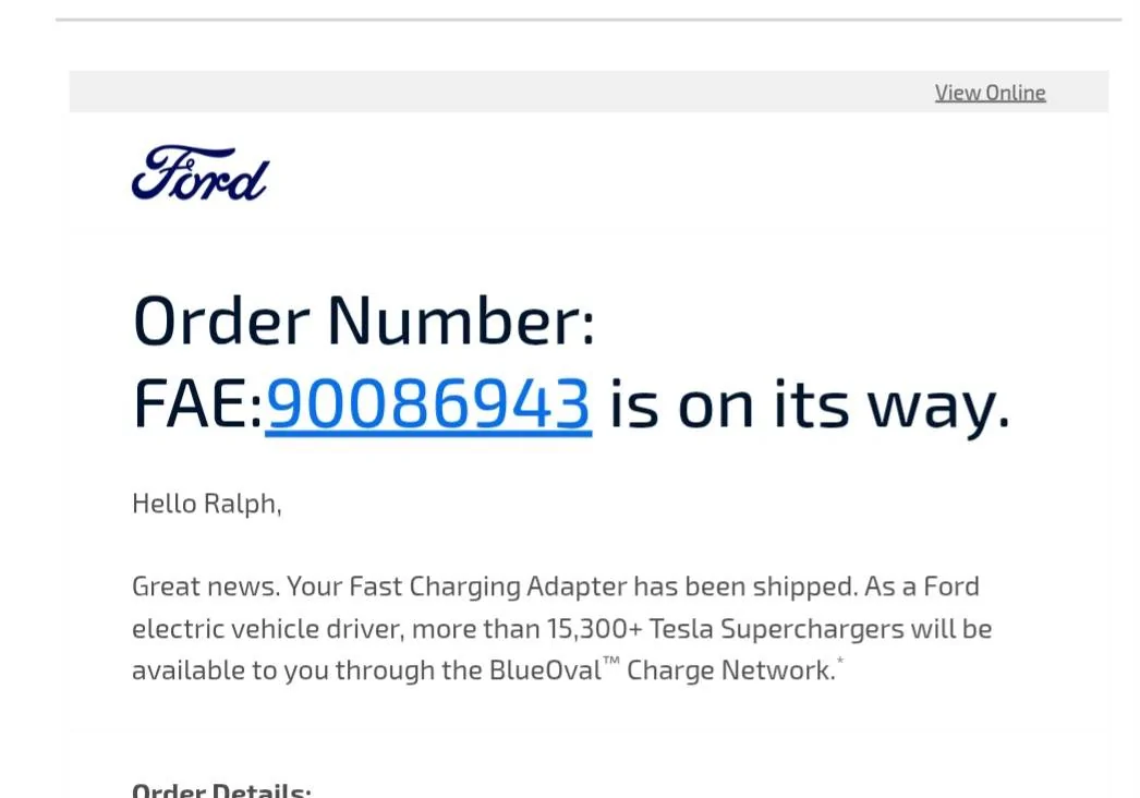 Ford F-150 Lightning ✅ Ford Resumes Shipping NACS Charging Adapters (February 2025 batch) 1000007105