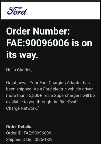 Ford F-150 Lightning ✅ Ford Resumes Shipping NACS Charging Adapters (February 2025 batch) 1737735171574-1c