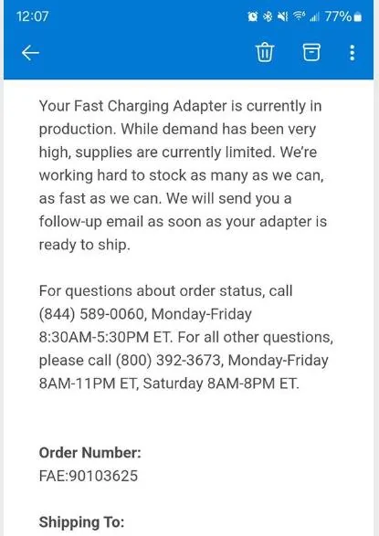 Ford F-150 Lightning ✅ Ford Resumes Shipping NACS Charging Adapters (February 2025 batch) 1737739666707-v