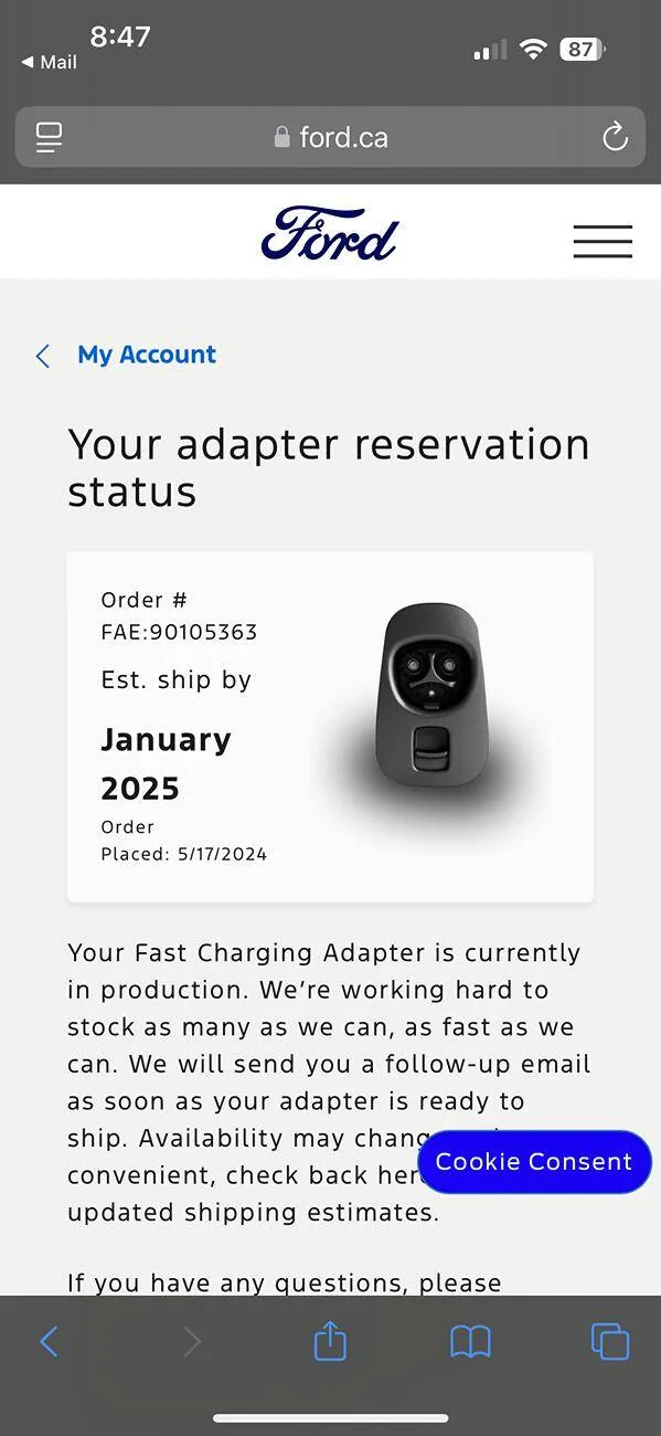 Ford F-150 Lightning ✅ Ford Resumes Shipping NACS Charging Adapters (February 2025 batch) IMG_7653
