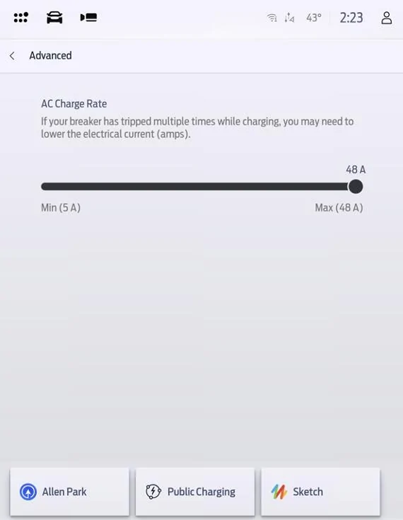 Ford F-150 Lightning Announcing: Expanded Charge Settings – Take Control of Your Charge 05 - AC Charge Rat