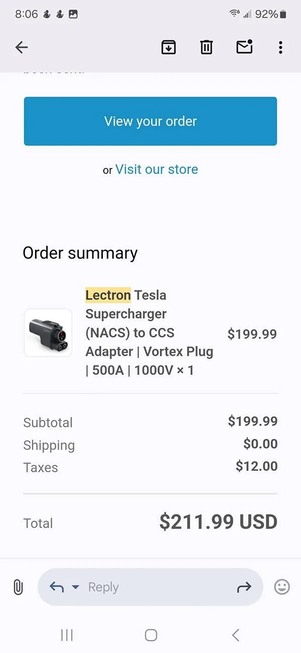 Ford F-150 Lightning Lectron NACS to CCS adapter, never used $130 1000001645