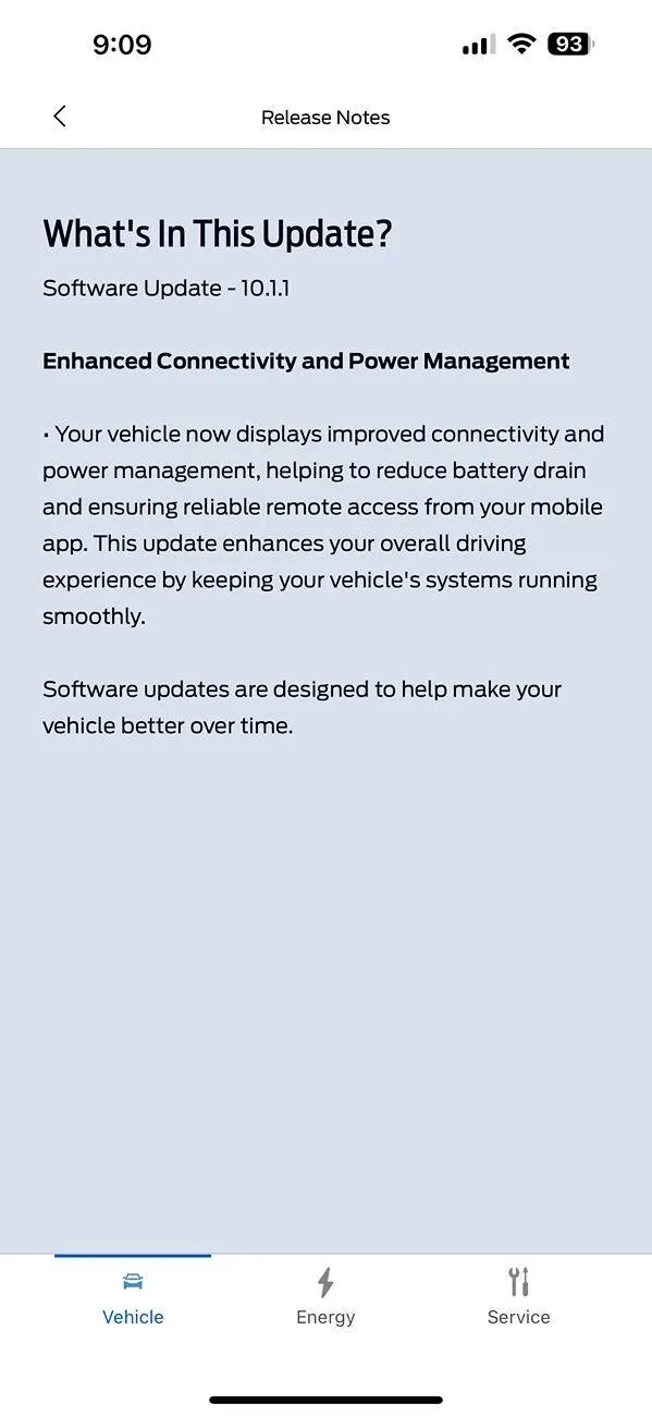 Ford F-150 Lightning OTA Software Update 10.1.1 - Enhanced Connectivity and Power Management IMG_9285