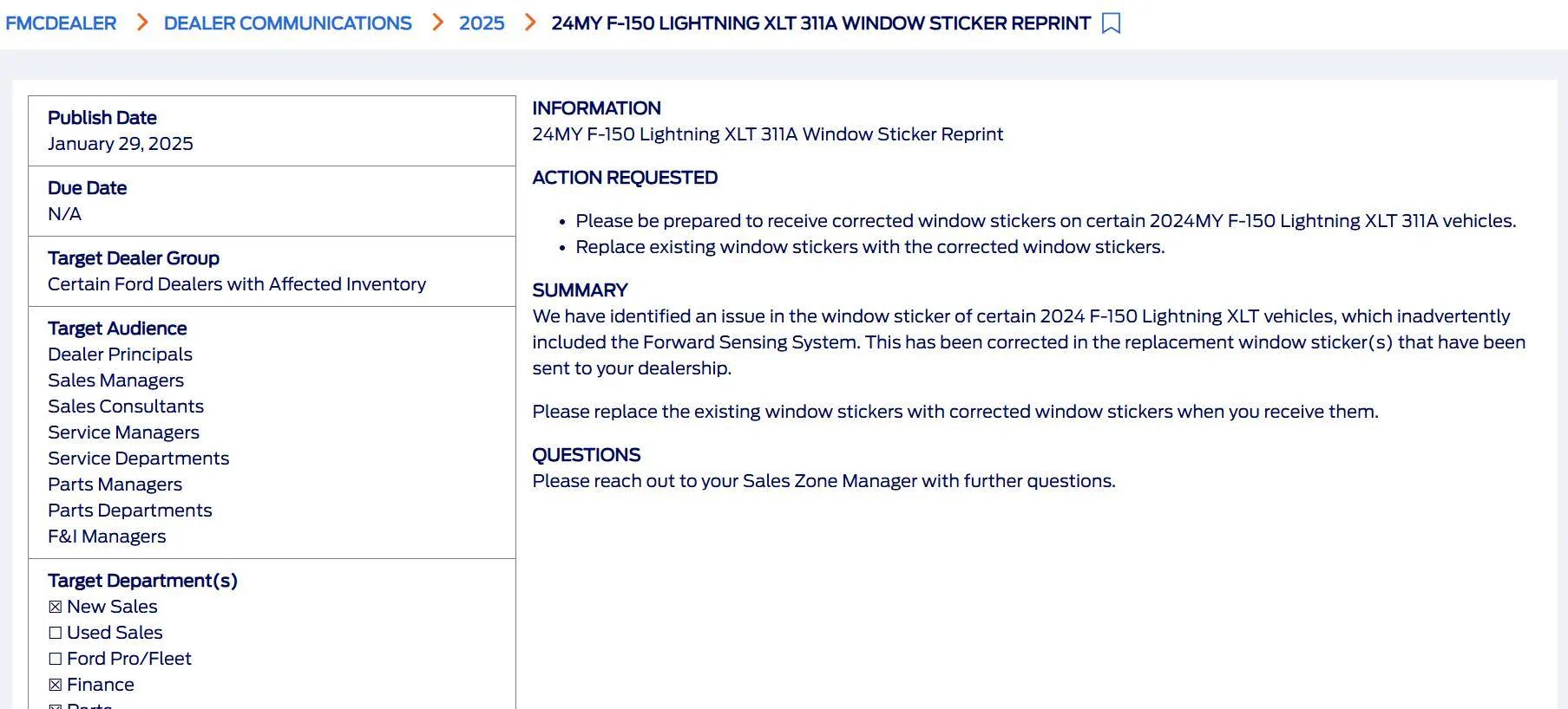 Ford F-150 Lightning 2024 Lightning XLT "build & price" AND window sticker both say it's included - it's not: What now? Screenshot 2025-02-01 174131
