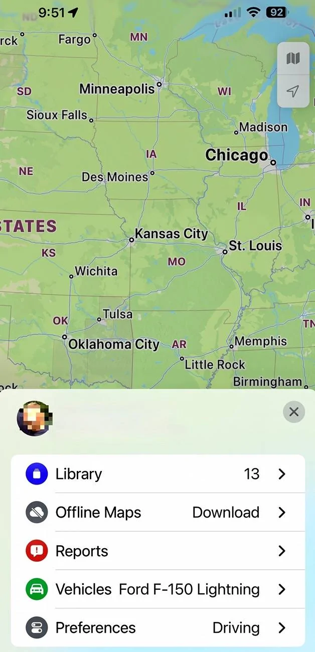 Ford F-150 Lightning Apple Maps EV Routing Screenshot 2025-02-17 at 9.55.52 AM