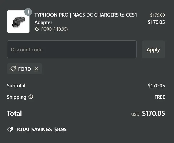 Ford F-150 Lightning Aftermarket NACS Adapters - best recommendations? 1737918061108-wc