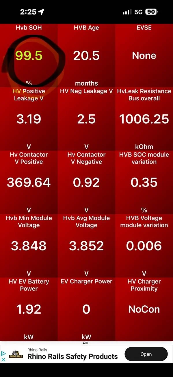 Ford F-150 Lightning My first time using Car Scanner IMG_0191