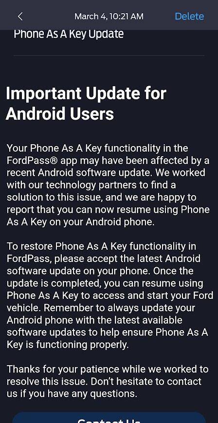 Ford F-150 Lightning URGENT: Dec Android update for Samsung breaks PaaK 1741102101839-09