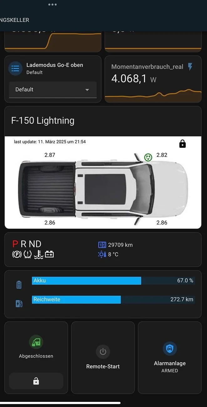 Ford F-150 Lightning Home Assistant - Ford F150 Lightning Dashboard. IMG_0441