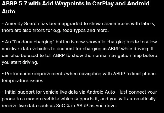 Ford F-150 Lightning ABRP live data from Android Auto Screenshot from 2025-03-11 16-23-27