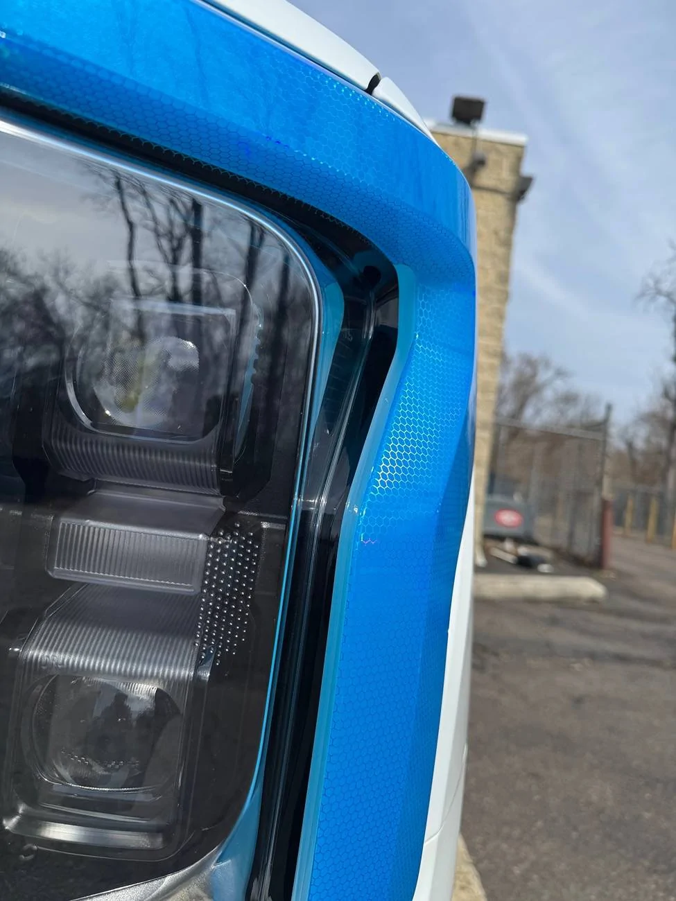 Ford F-150 Lightning XPEL Window TINT & Front Light Bar WRAP installed IMG_3658