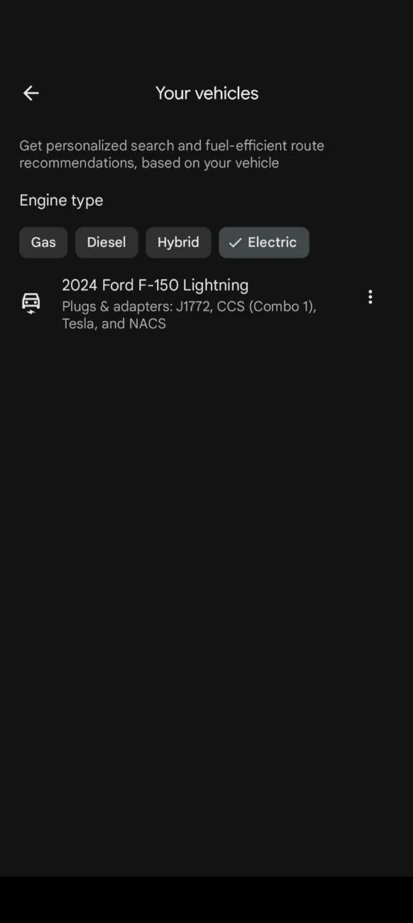 Ford F-150 Lightning Google maps not planning charging stops 1000000345