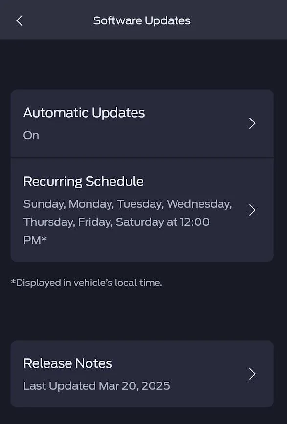 Ford F-150 Lightning FordPass 5.15.0 iOS &  Android App - new service screen 1742489007355-d2