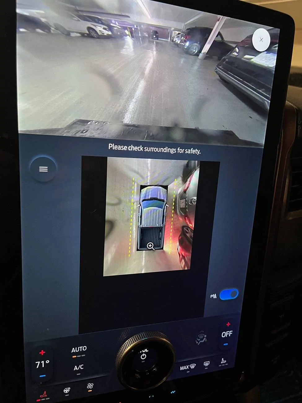 Ford F-150 Lightning Lower Camera View Much Smaller After CSP 24B56 and 24P24 Installed IMG_2739