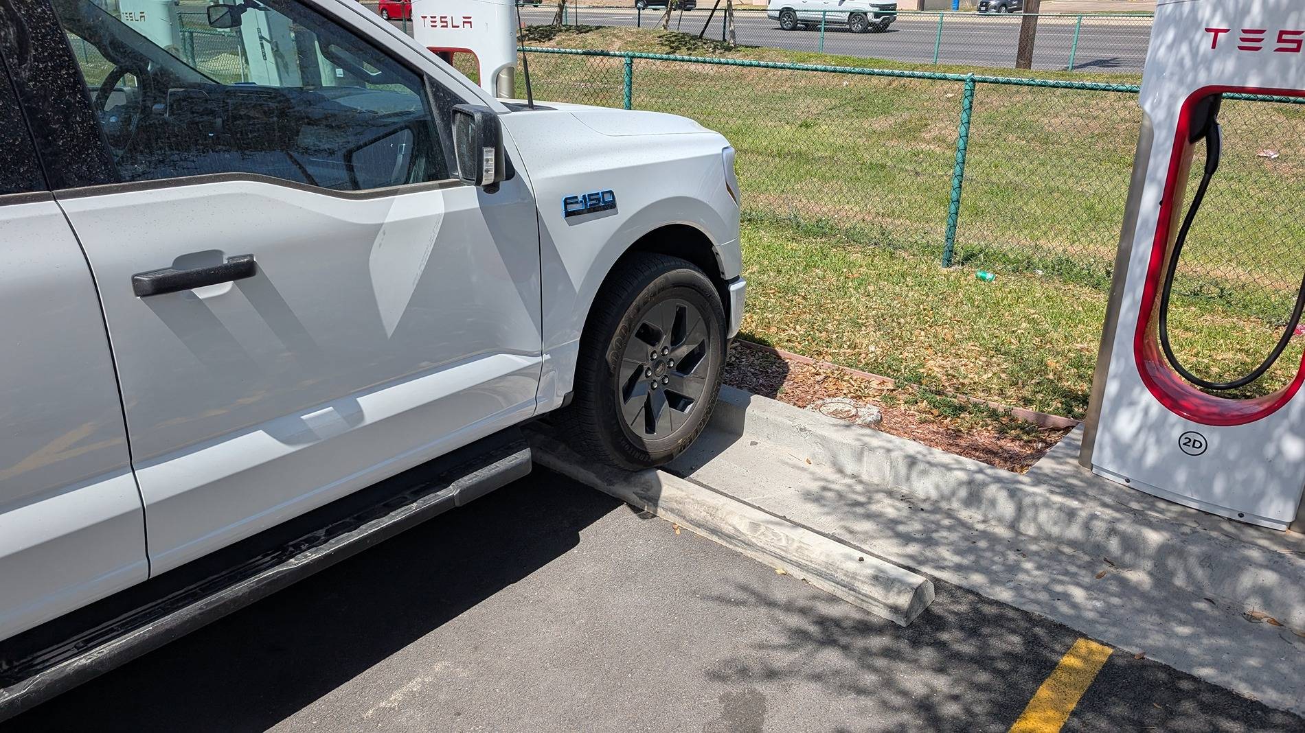 Ford F-150 Lightning Lightning SR spring break road trip from Central Texas to South Padre Island lightning-hops-curb