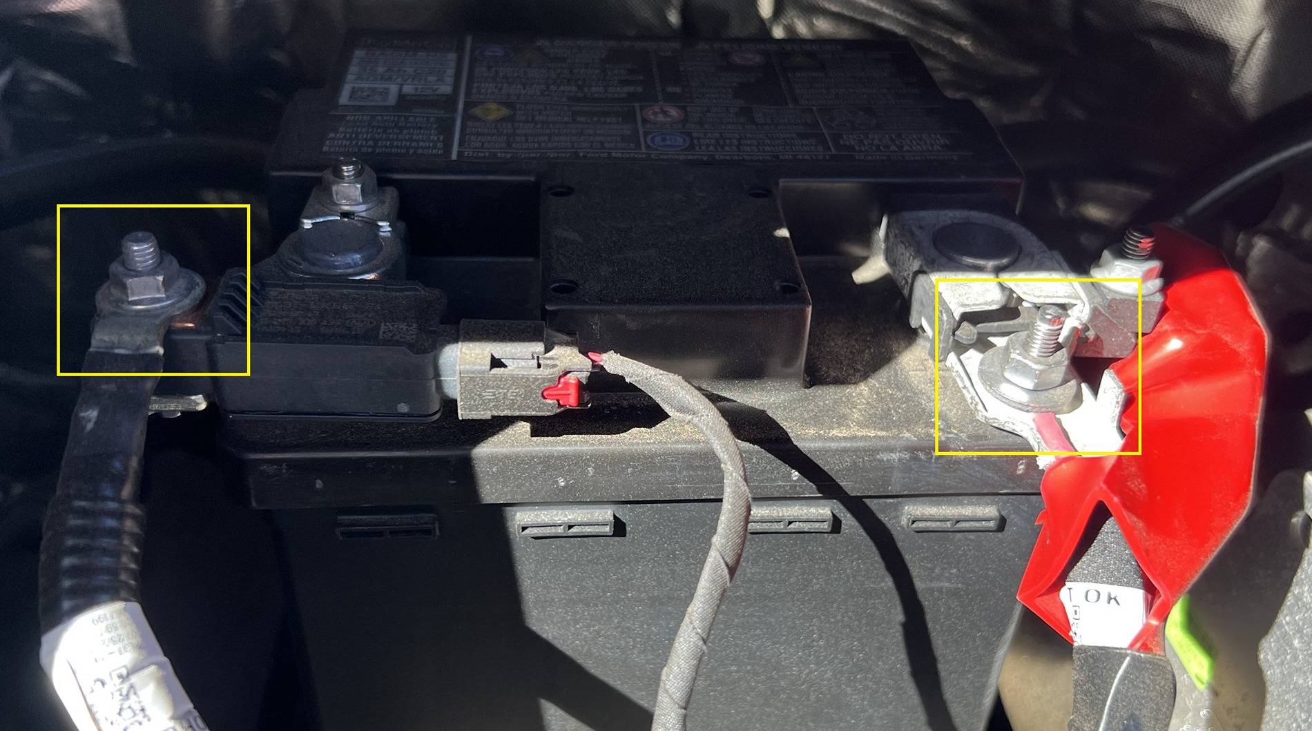 Ford F-150 Lightning Low / Medium Cost Audio upgrade battery posts