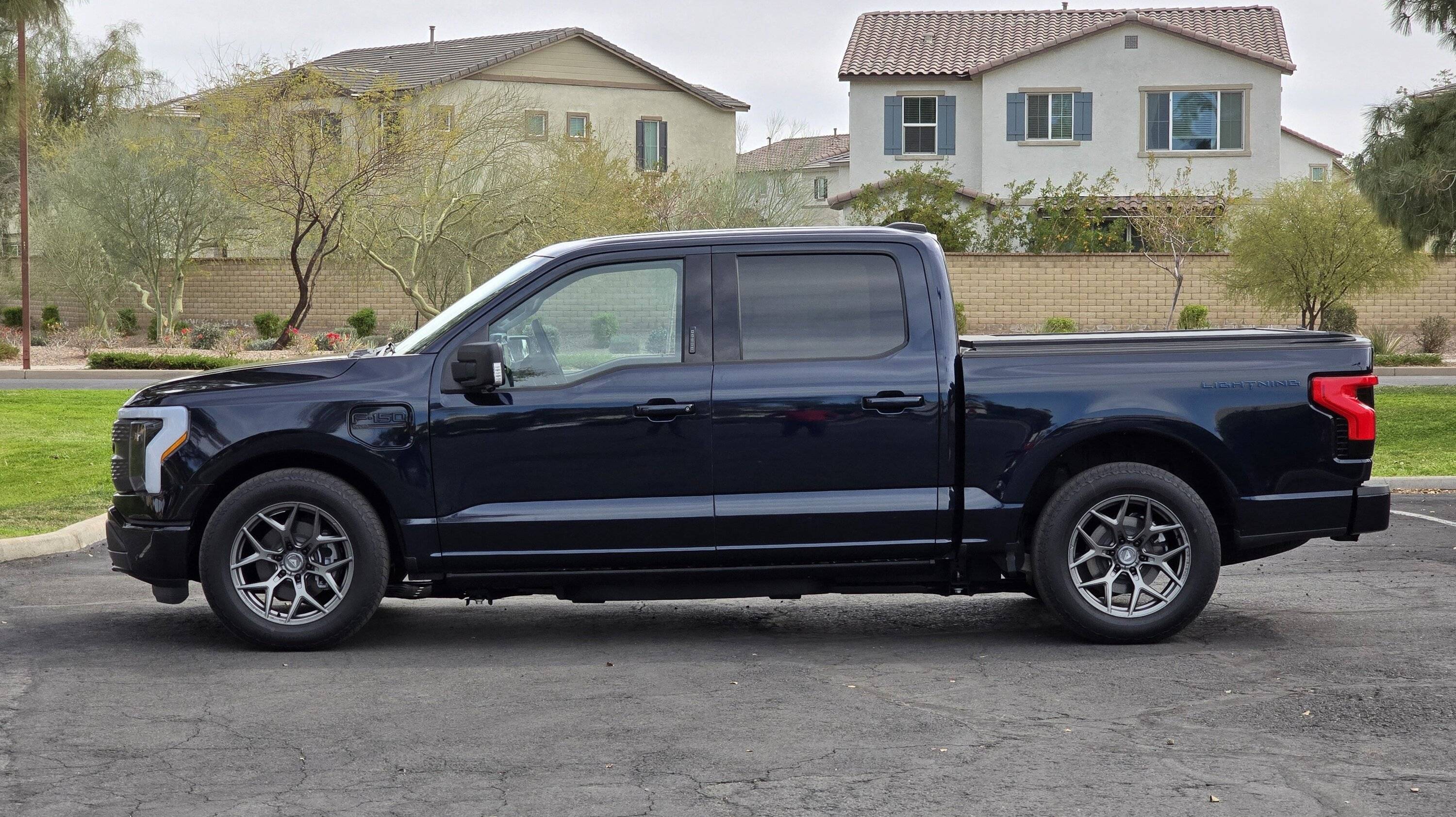 Ford F-150 Lightning Lowered Lightning rear bump stops contact arms 20250217_135416