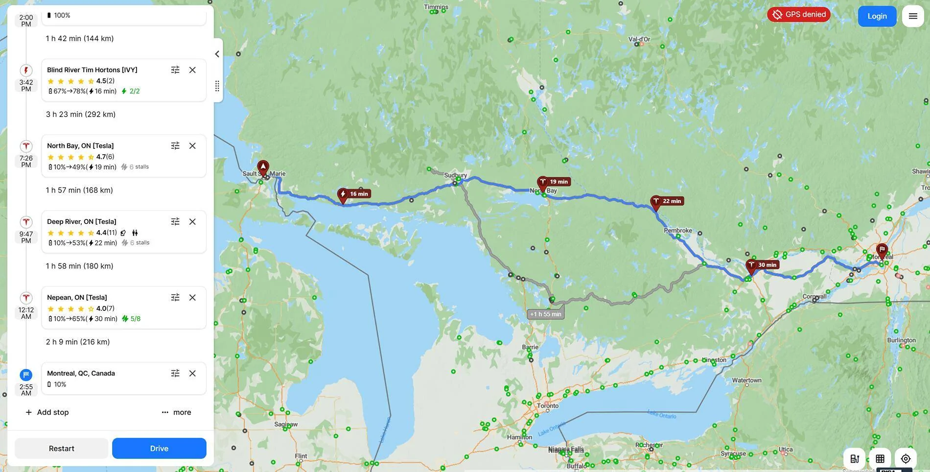 Ford F-150 Lightning Sault Ste Marie to Montreal, can I make it in an ER? 1743012210100-fa
