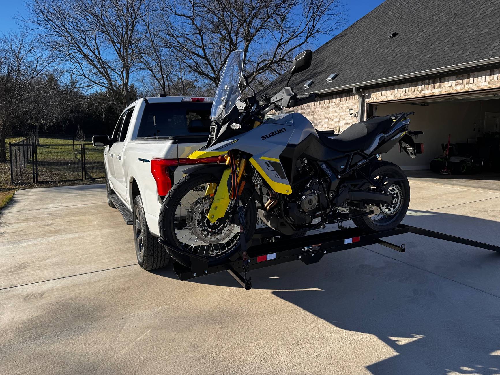 Ford F-150 Lightning Motorcycle Hitch Carrier Setup & Experience IMG_0800