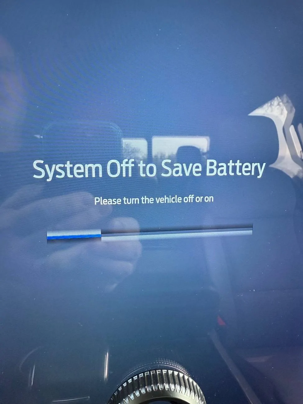 Ford F-150 Lightning System Off to Save Battery message IMG_8400